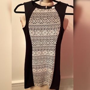 Black and Print Dress Size 4 Divided H&M